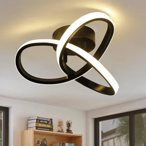 ZMH LED Deckenleuchte Wohnzimmer 3 Blatten verflochten 25CM Modern für Schlafzimmer Flur